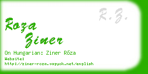 roza ziner business card